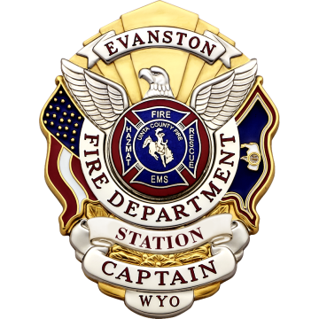 Smith & Warren S503AWY U.S. Shield Badge with Wyoming Flag (3" x 2-1/4")