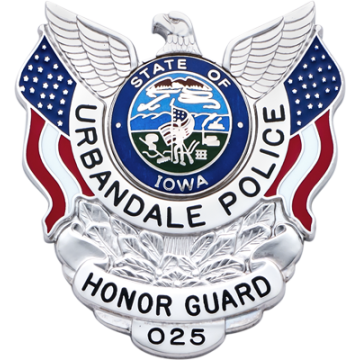 Smith & Warren S503E Shield Badge with US Flags (2.400" x 2-1/4")