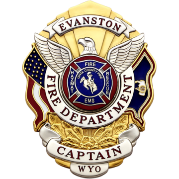 Smith & Warren S503WY U.S. Shield Badge with Wyoming Flag (3" x 2-1/4")