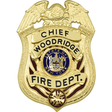 Smith & Warren S511A Fire Department Shield with Eagle Top (3" x 2-1/8")