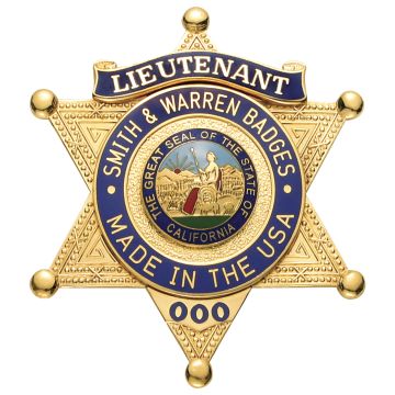 Smith & Warren S513AR Reverse Enamel 6-Point Star Badge