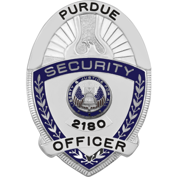 Smith & Warren S514B Large Oval Security Shield with Enamel (3" x 2-1/8")