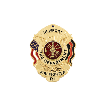 Smith & Warren S517_RL Thin Red Line Shield Badge (1-7/8" x 1-1/2")