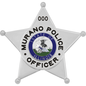 Smith & Warren S518 Five-Point Star Badge with Circle Panel (2-5/8" x 2-3/4")