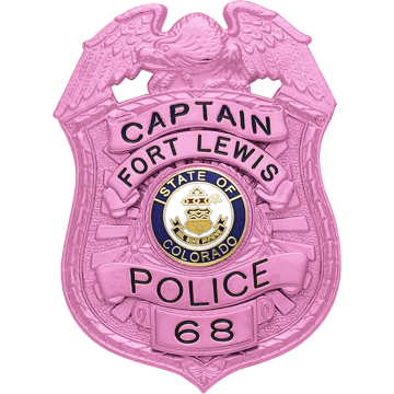 Smith & Warren S522_PI Breast Cancer Awareness Shield Badge w/ Eagle Top (3" x 2-1/8")