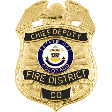 Smith & Warren S522CR Shield Badge with Eagle and Reverse Enamel Panels (3" x 2-1/8")