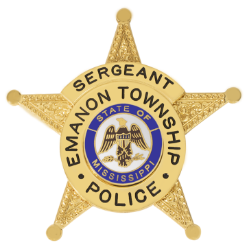 Smith & Warren S523B Five-Point Star Badge with Applied Circle Panel (2-3/4" x 2-7/8")