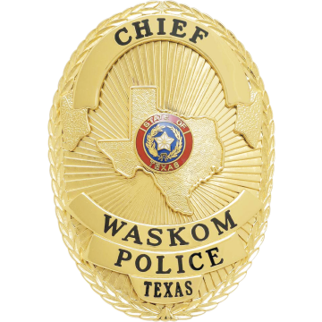 Smith & Warren S525TX Oval Badge with State of Texas Cutout (3-3/8" x 2-1/2")