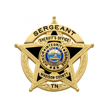 Smith & Warren S527ADE Five-Point Star in Circle Badge w/ Enameled Background (2-1/2" x 2-5/8")