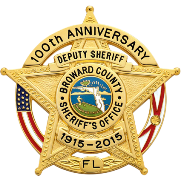 Smith & Warren S527AFL 5-Point Star in Circle with US & Florida Flags (2-1/2" x 2-5/8")