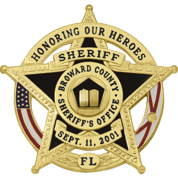 Smith & Warren S527AFLE 5-Point Star in Circle with US & Florida Flags (2-1/2" x 2-5/8")