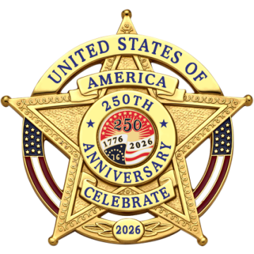 Smith & Warren S527AUS_C1039 America 250th Semiquincentennial 5-Point Star Badge