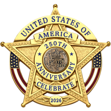 Smith & Warren S527AUS_C1040 America 250th Semiquincentennial 5-Point Star Badge