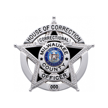 Smith & Warren S527CE Five-Point Star in Circle Badge w/ Enameled Background (2-1/2" x 2-5/8")