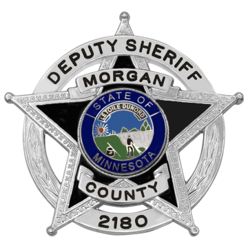 Smith & Warren S527E Five-Point Star in Circle Badge w/ Enameled Background (2-1/2" x 2-5/8")