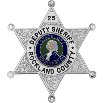 Smith & Warren S534 Decorative 6-Point Star Badge w/ Circle Panel (2-7/8" x 2-1/2")