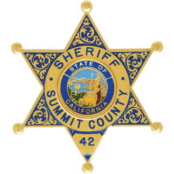 Smith & Warren S534UDE Decorative 6-Point Star Badge w/ Enamel Background (2-7/8" x 2-1/2")