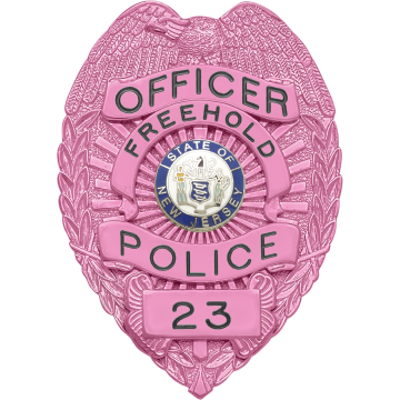 Smith & Warren S536A_PI Breast Cancer Awareness Eagle Top Badge (3-3/8" x 2-3/8")