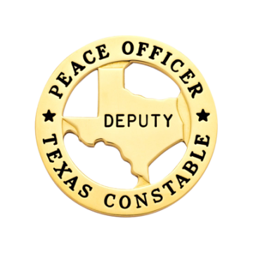 Smith & Warren S540A State of Texas Cutout in Circle Badge (2-1/4")