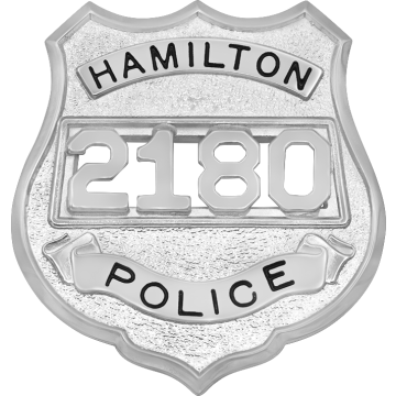 Smith & Warren S542 Shield Badge with Applied Numbers (2-3/8" x 2-1/4")