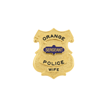 Smith & Warren S552_C624M Small Shield Badge w/ C624M Rank Panel (1-7/8" x 1-3/8")