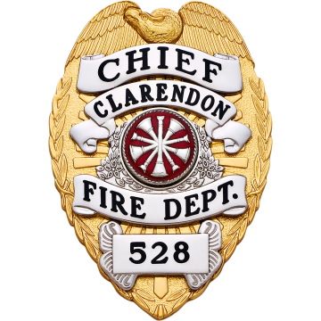 Smith & Warren S555A Eagle Top Badge with Applied Panels (3-1/4" x 2-1/4")