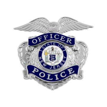 Smith & Warren S556R Small Eagle Top Hat Badge with Reverse Enamel Panels (2" x 2-1/8")