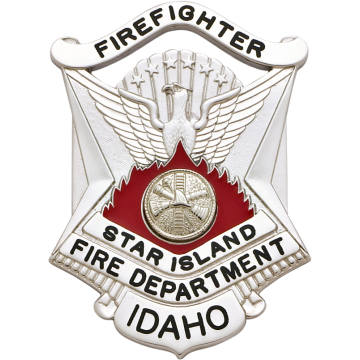 Smith & Warren S560 Unique Fire Shield with Flames (2-5/8" x 2")