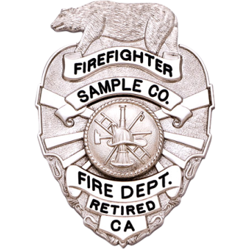 Smith & Warren S561A Shield Badge with Bear on Top (2-3/4" x 2")