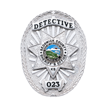 Smith & Warren S577AD Oval Badge with Applied 7-Point Star (2-3/4" x 2-1/8")