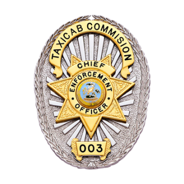 Smith & Warren S577B Oval Badge with Applied 7-Point Star Badge (2-3/4" x 2-1/8")