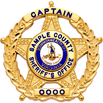 Smith & Warren S578 Five-Point Star Badge with Wreath Design (2.300" x 2-1/4")