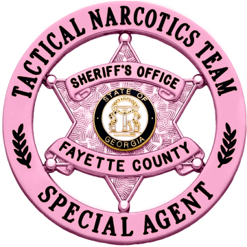 Smith & Warren S579_PI Breast Cancer Awareness Five-Point Star in Circle Badge (2-7/8")