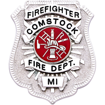 Smith & Warren S586A Classic Shield Badge with Applied Panels (2-1/2" x 2-1/8")