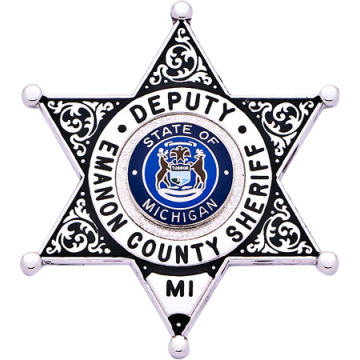 Smith & Warren S589UDE 6-Point Star w/ Decorative Points & Enamel Background (2-1/2" x 2.200")