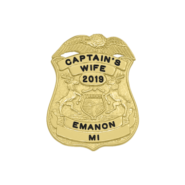 Smith & Warren S60M Michigan Tuebor Coat of Arms Badge (1-3/4" x 1-3/8")