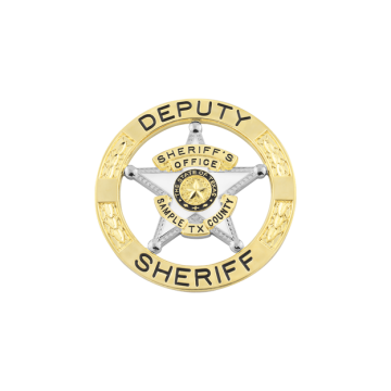 Smith & Warren S618TX 5-Point Star in Circle w/ Texas Seal (2")