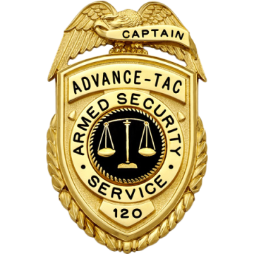 Smith & Warren S628 Unique Shield Badge with Eagle and Circle Panel (3-1/8" x 2")