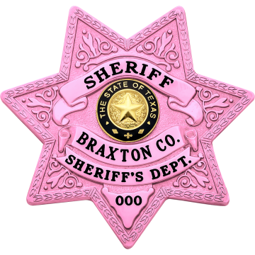 Smith & Warren S631_PI Breast Cancer Awareness Decorative 7-Point Star Badge (3")