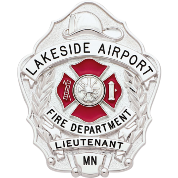 Smith & Warren S632E Fire Dept. Helmet Shield with Maltese Cross (3" x 2-3/8")