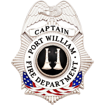 Smith & Warren S634 Eagle Top Maltese Cross with U.S. Flag (3-1/8" x 2-1/2")