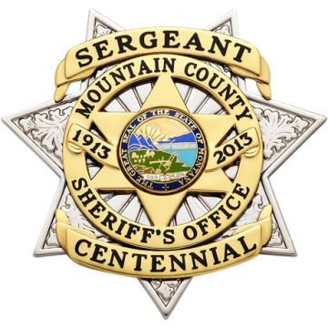 Smith & Warren S638B Seven-Point Star Badge w/ Applied 6-Point Star (2-7/8")