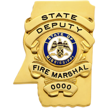 Smith Warren S639 Mississippi State Outline Badge (1-15/16" x 1-3/8")