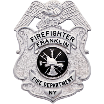 Smith & Warren S646 Unique Shield Badge with Eagle (3" x 2-1/4")