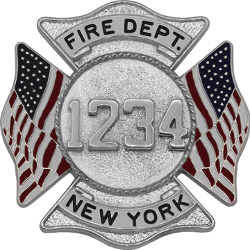 Smith & Warren S648N Maltese Cross with American Flags (1-7/8")