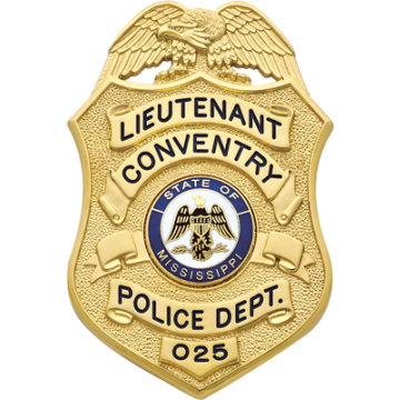 Smith & Warren S661 Shield Badge with Eagle and Ribbon Panel (3-1/2" x 2.325")