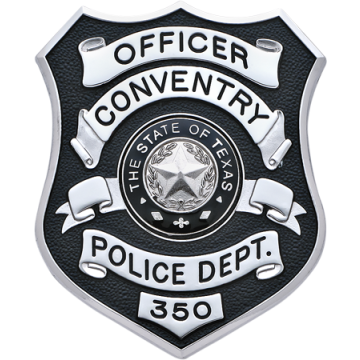 Smith & Warren S661EOTAC Shield Badge w/ Ribbon Panel & Enameled Background (2-7/8" x 2.325")