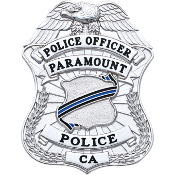 Smith & Warren S663 Thin Blue Line Memorial Shield with Eagle (3" x 2-1/4")