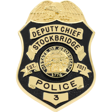 Smith & Warren S664NJCTAC Small Eagle Top Shield w/ Black Background (1-11/16" x 1-1/4")