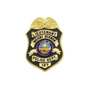 Smith & Warren S664TAC Small Shield Badge with Eagle & Enamel (1-3/4" x 1-1/4")